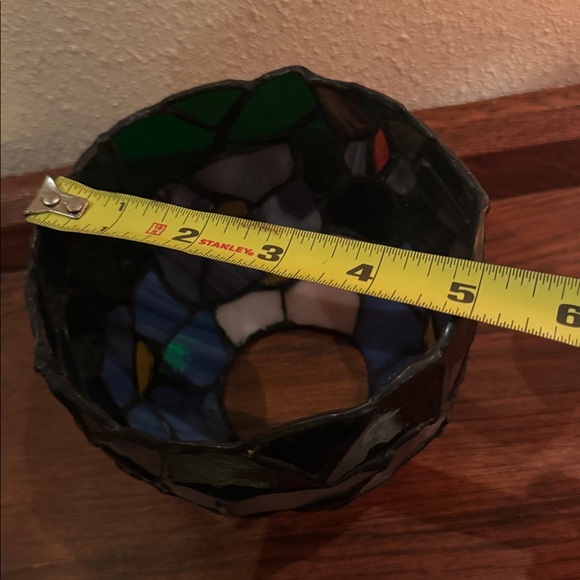 Tiffany Style Stained Glass Tea Light Table Lamp - Picture 6 of 12